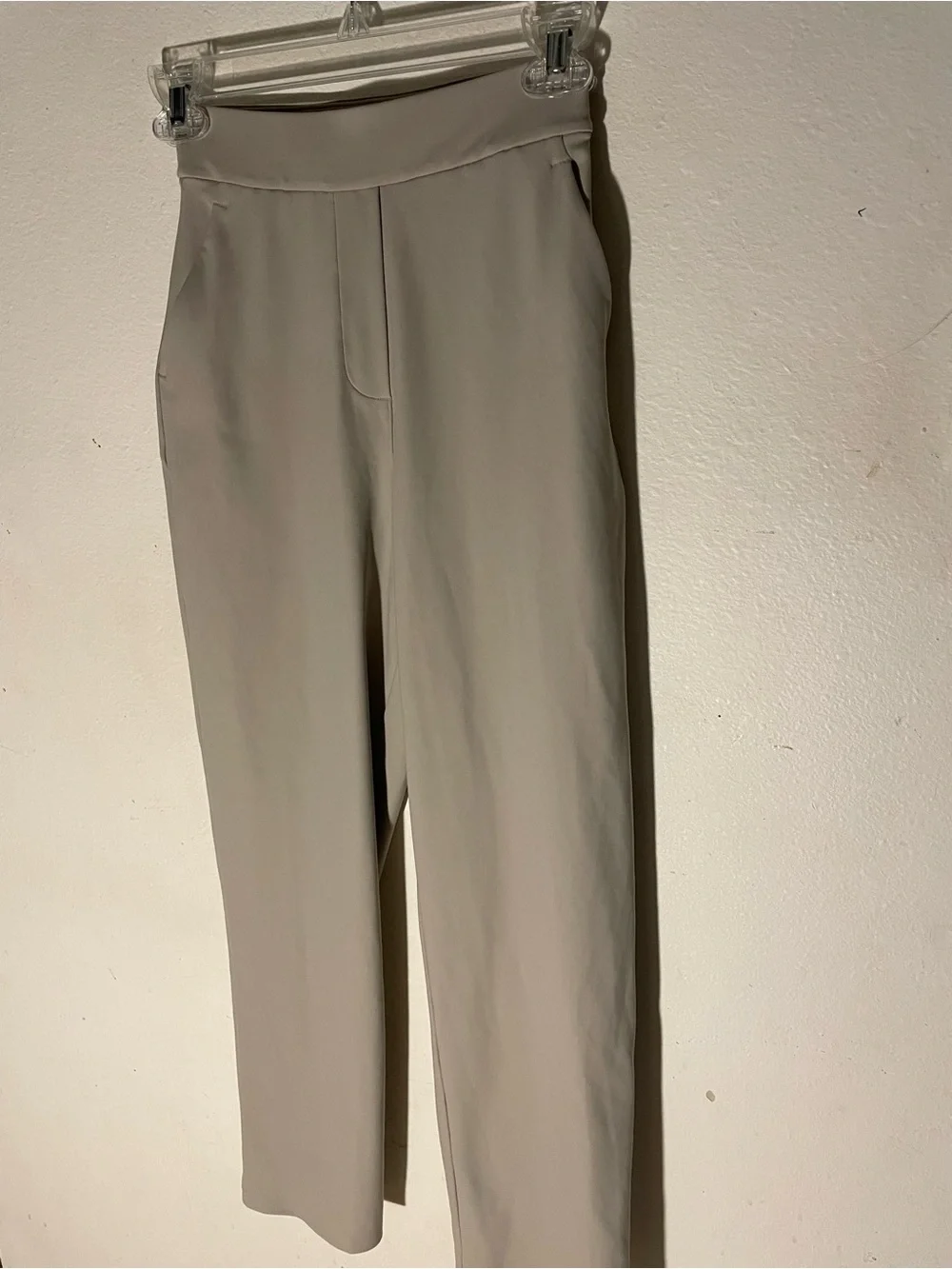 lululemon athletica Light Taupe Straight-Leg Trousers